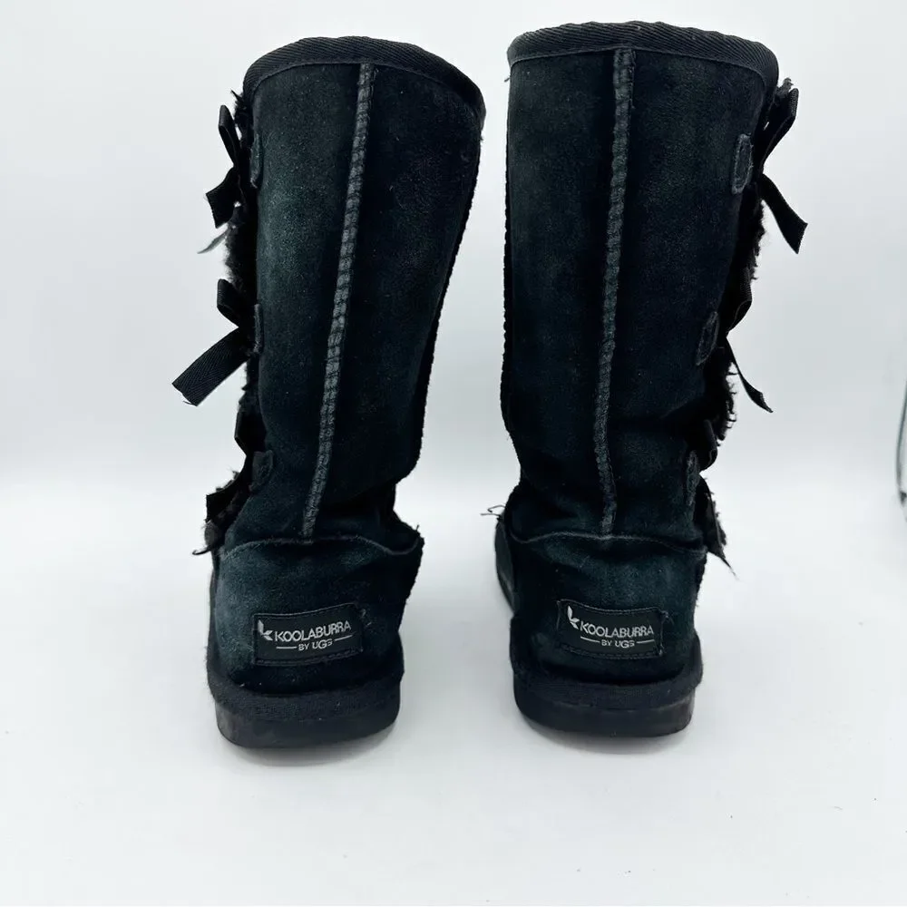 Koolaburra by UGG Black Victoria Girls Winter Boots Sz 1‎